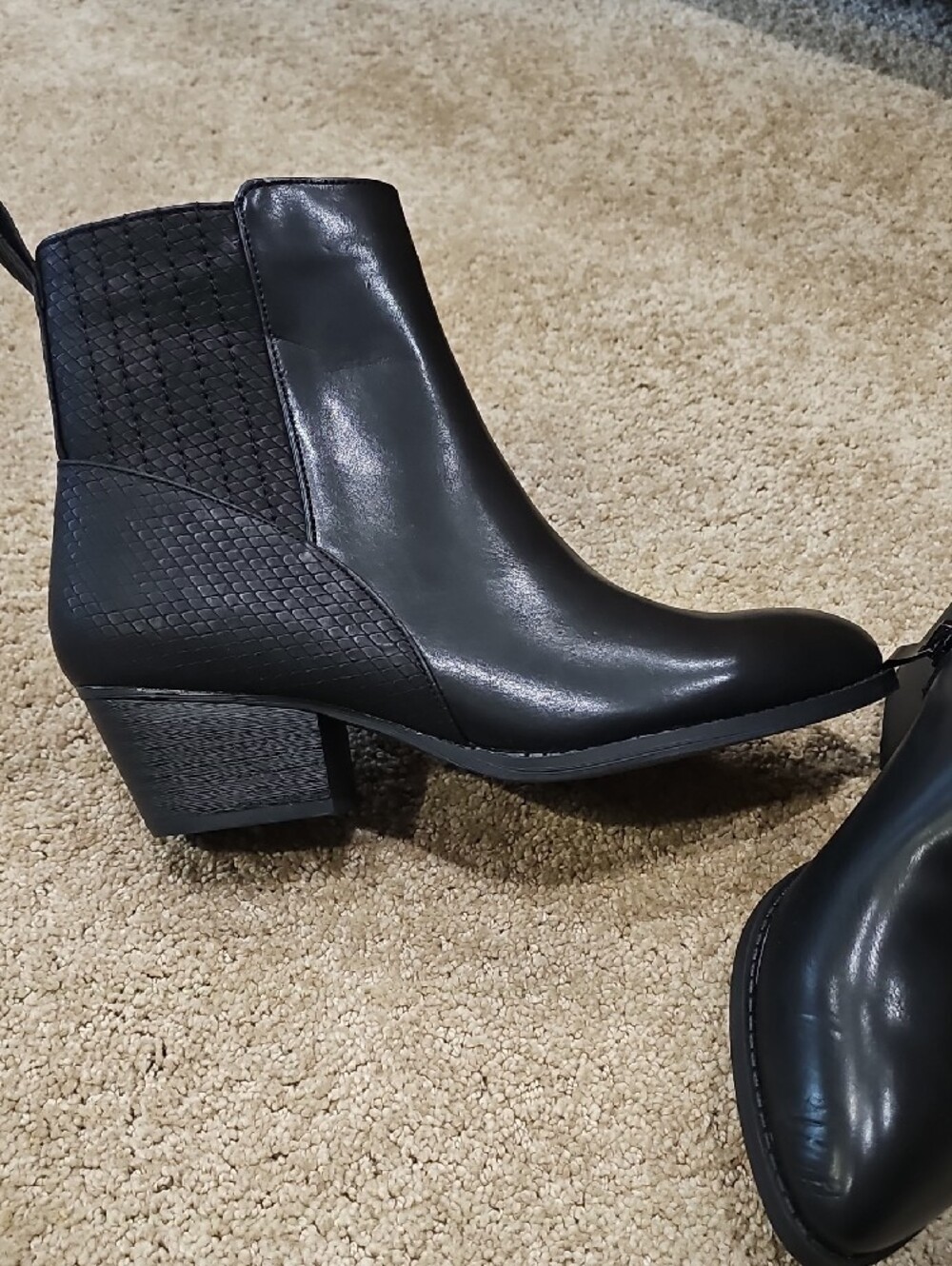 Chinese Laundry Black Pointed Toe Ankle Booties